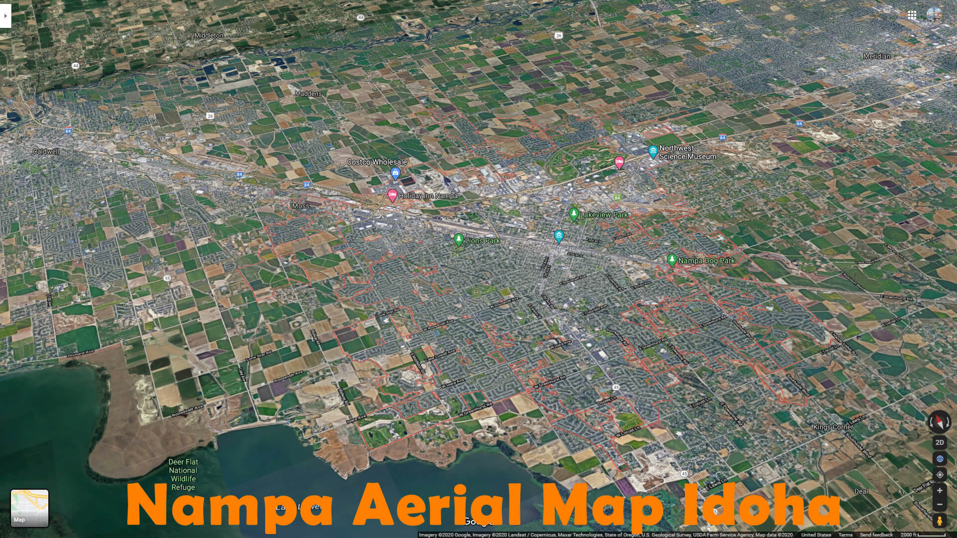 Nampa Aerial Map Idoha